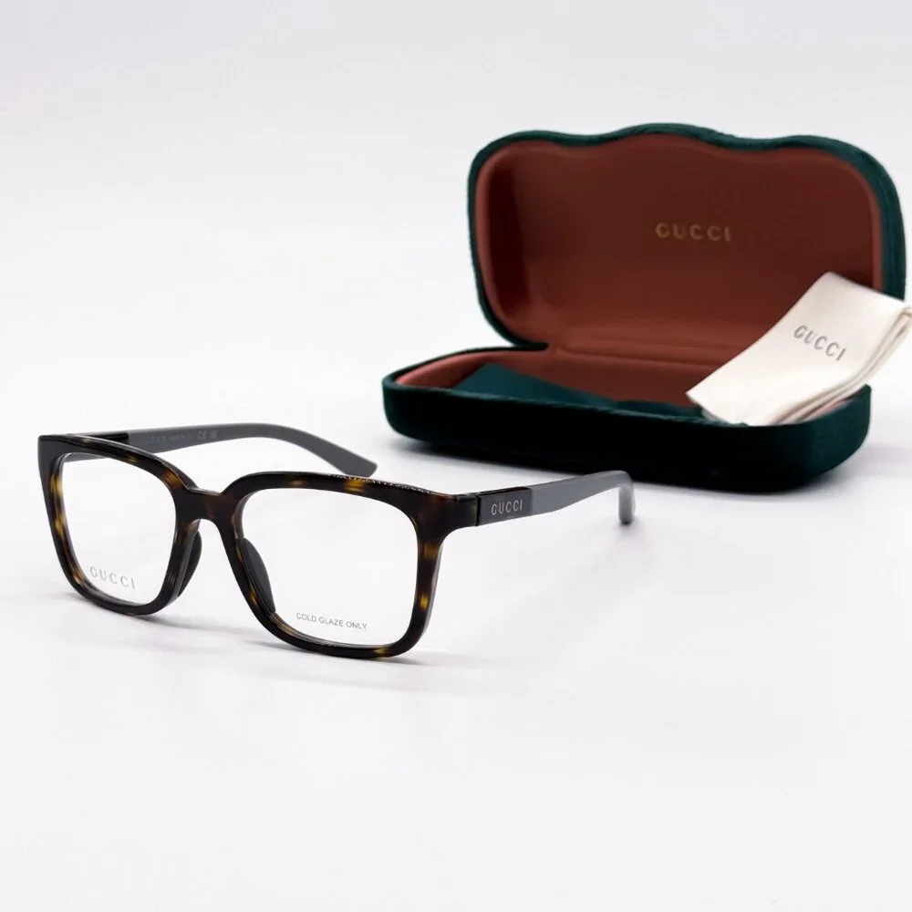 NEW GUCCI GG1738O 002 HAVANA/GREY MEN EYEGLASSES GUCCI